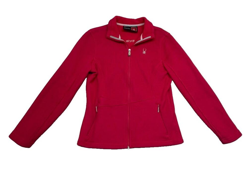 Spyder Endure Jacket Womens Size Large Full Zip Mid Weight Pink Knit